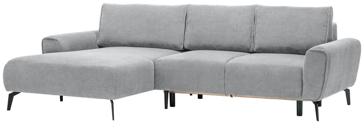 HÖRNSOFFA i vävt tyg ljusgrå  - ljusgrå/svart, Design, metall/textil (170/272cm) - Livetastic