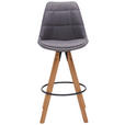 BARHOCKER in Textil Eichefarben, Dunkelgrau  - Eichefarben/Dunkelgrau, Design, Holz/Textil (49/113,5/56cm) - Carryhome