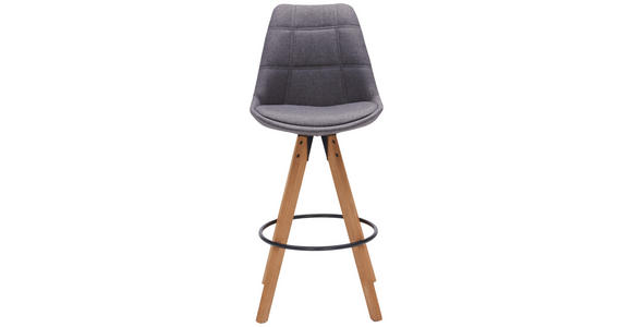 BARHOCKER in Textil Eichefarben, Dunkelgrau  - Eichefarben/Dunkelgrau, Design, Holz/Textil (49/113,5/56cm) - Carryhome