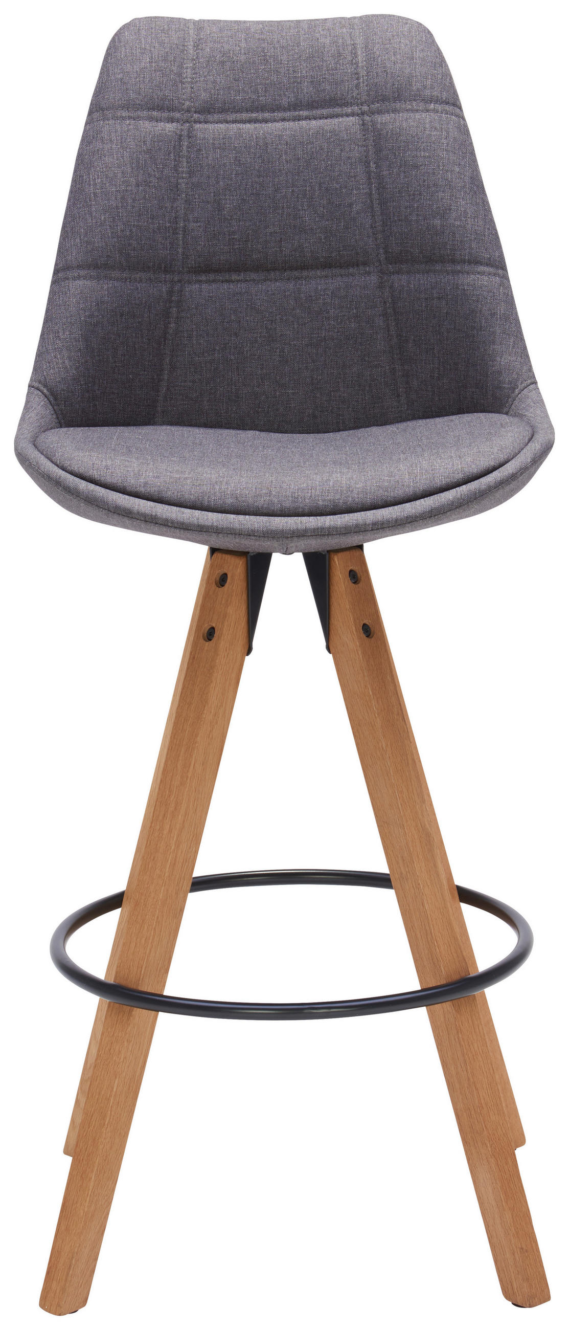 BAROVÁ ŽIDLE, barvy dubu, tmavě šedá - černá/barvy dubu, Design, kov/dřevo (49/113,5/56cm) - Carryhome
