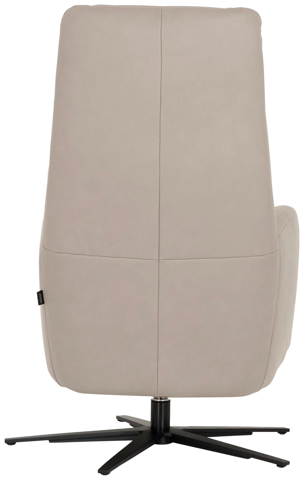 RELAXSESSEL Leder Beige  - Beige/Schwarz, Modern, Leder/Metall (66/110/83cm) - Joop!