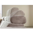 ECKSOFA Taupe Cord Rücken echt, Kopfteilverstellung, Sitzvorzug  - Taupe/Schwarz, KONVENTIONELL, Textil/Metall (170/257cm) - Carryhome