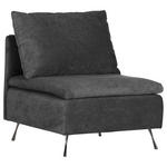 SITZBANKELEMENT 77/79/83 cm Flachgewebe Dunkelgrau Metall  - Chromfarben/Dunkelgrau, Design, Textil/Metall (77/79/83cm) - Landscape