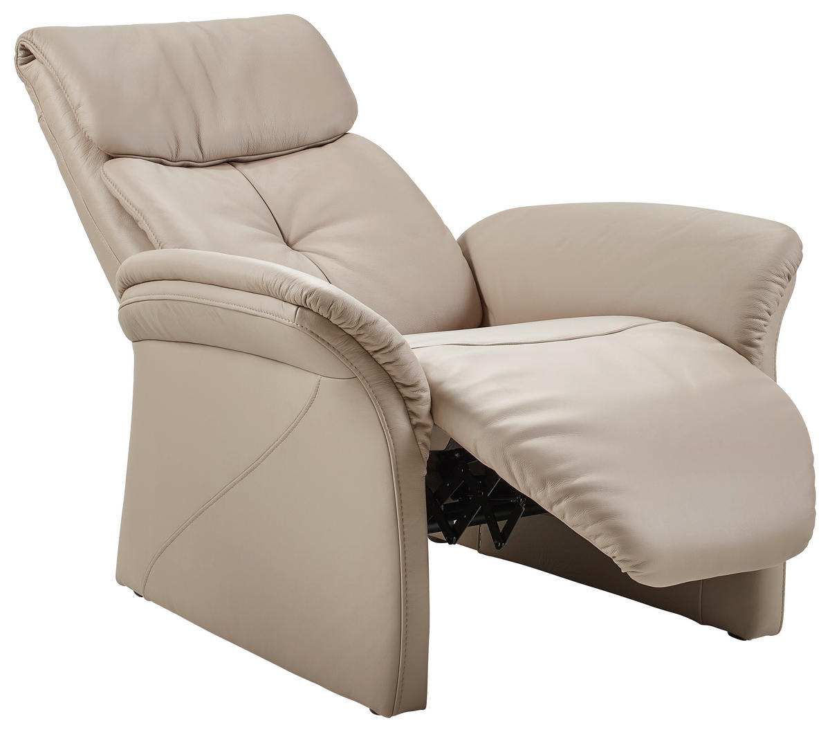 RELAXSESSEL in Leder Beige  - Beige/Schwarz, KONVENTIONELL, Leder/Kunststoff (88/107/91cm) - Himolla Komfortklass