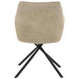 ARMLEHNSTUHL  in Webstoff  - Creme/Schwarz, Design, Textil/Metall (63/88/62cm) - Novel