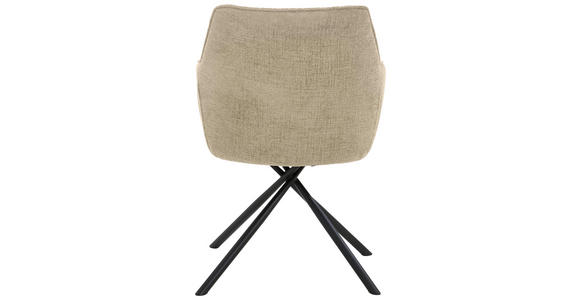 ARMLEHNSTUHL  in Webstoff  - Creme/Schwarz, Design, Textil/Metall (63/88/62cm) - Novel