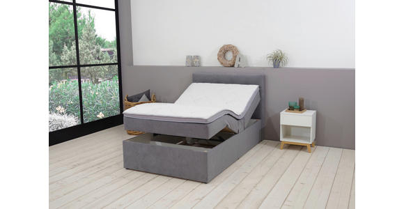 BOXBETT 100/200 cm  in Hellgrau  - Hellgrau/Schwarz, KONVENTIONELL, Kunststoff/Textil (100/200cm) - Carryhome