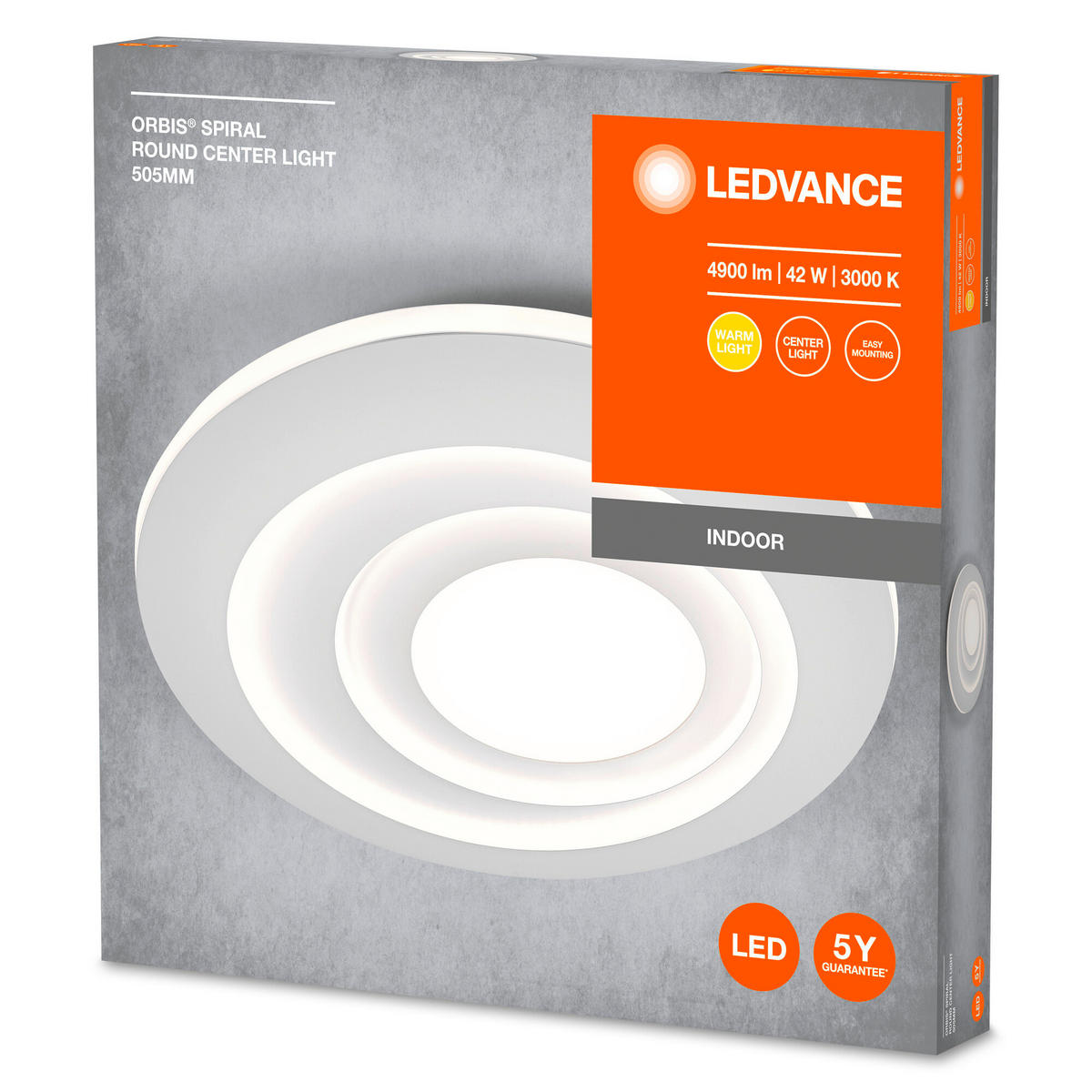 LED-DECKENLEUCHTE 50,5/6 cm   - Weiß, Basics, Metall (50,5/6cm) - Ledvance