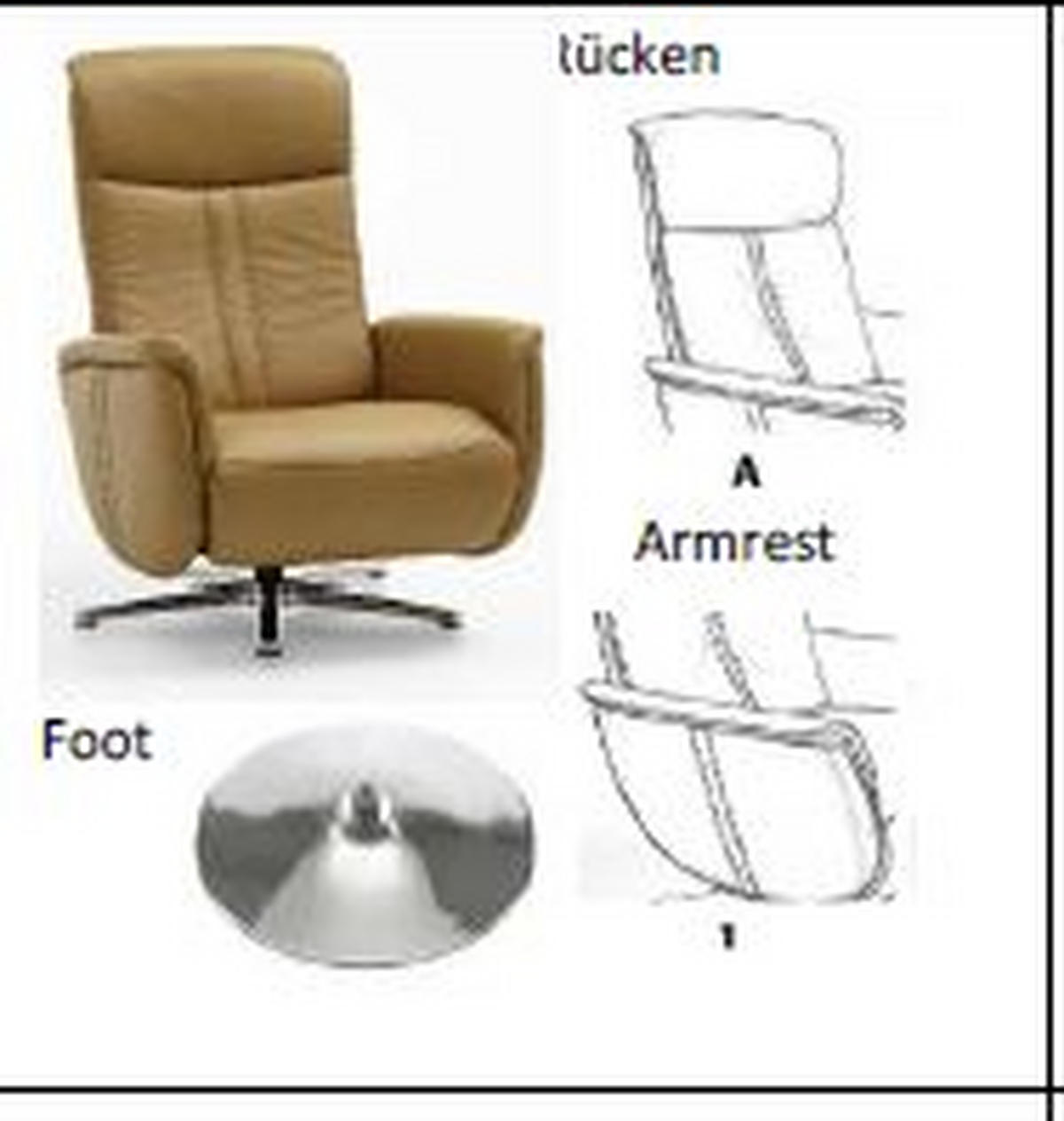 POČIVALNIK,  usnje - Moderno, usnje - Beldomo Relax