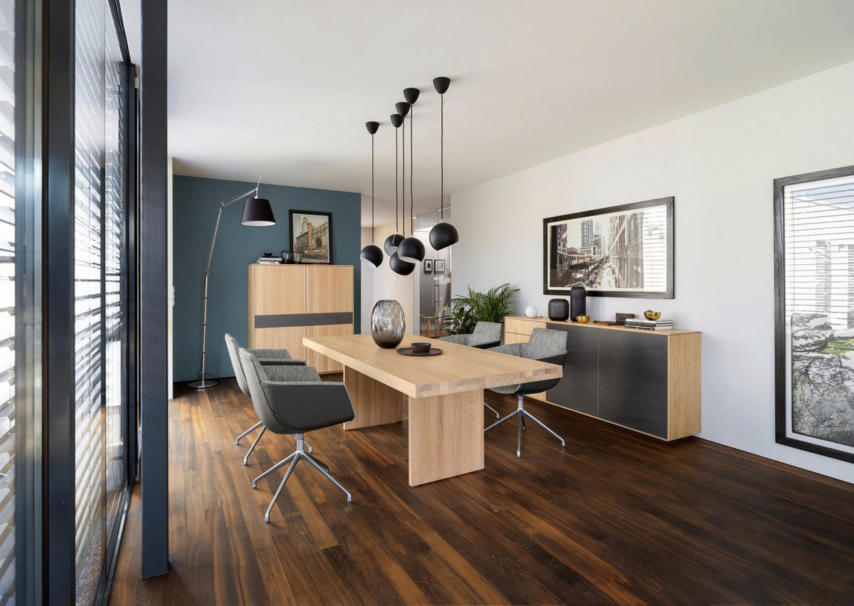 ESSTISCH in Holz 200-300/100/75 cm  - Eiche Bianco/Eichefarben, Natur, Holz (200-300/100/75cm) - TEAM 7