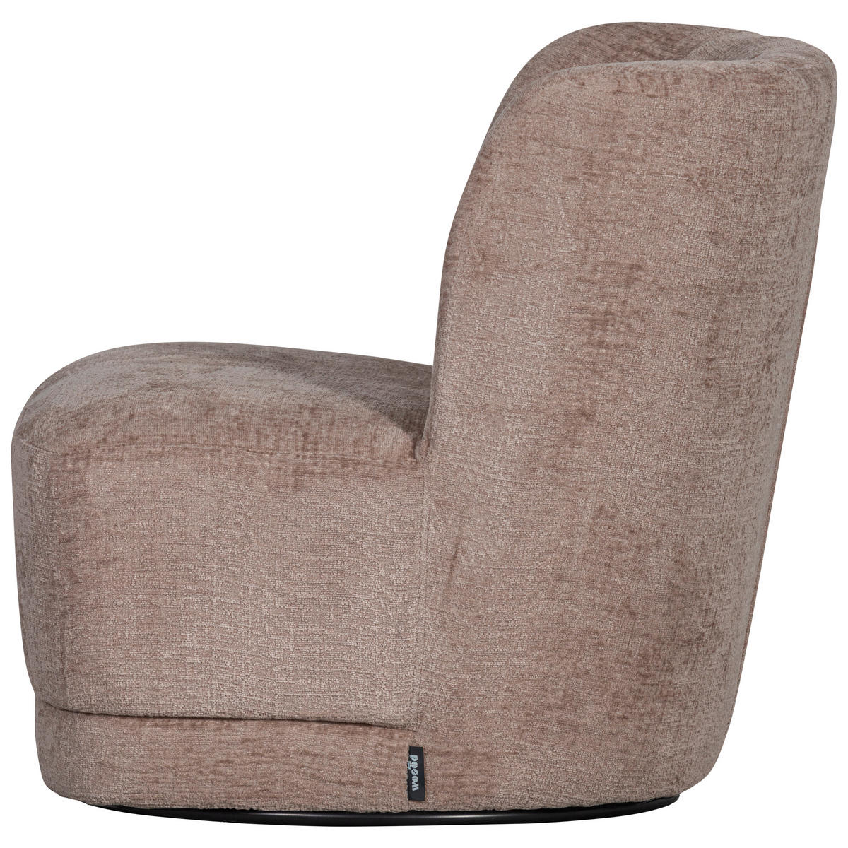 SESSEL in Samt Sandfarben  - Sandfarben/Schwarz, Design, Kunststoff/Textil (74/75/65cm) - Livetastic