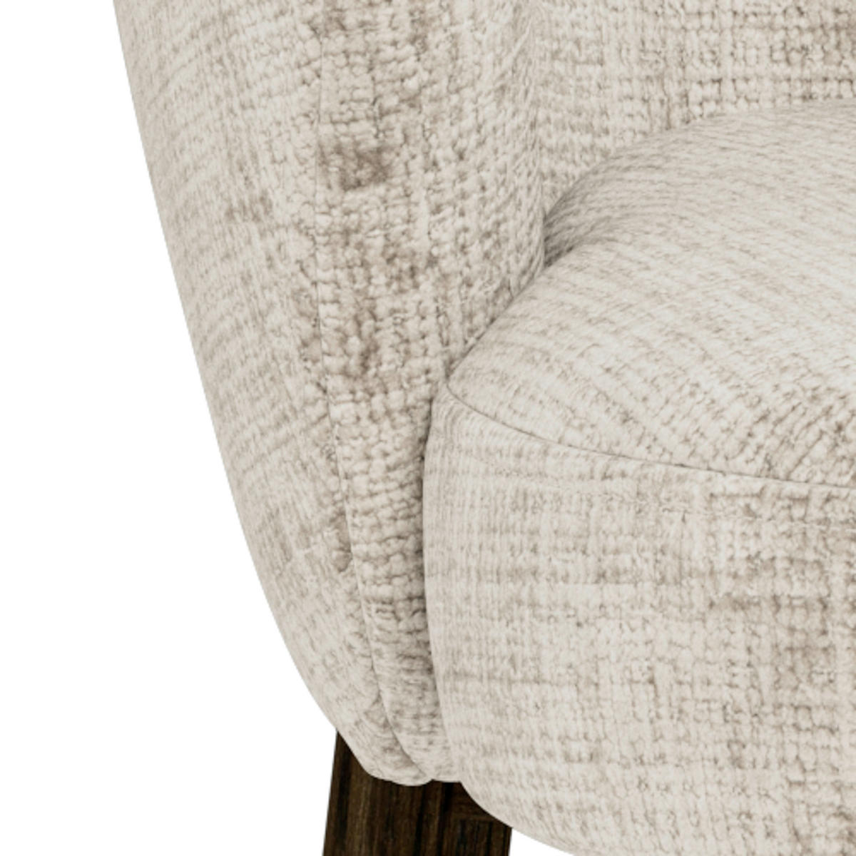STUHL  inklusive Armlehnen Chenille  - Eichefarben/Beige, MODERN, Holz/Textil (55,5/80,5/60cm) - MID.YOU