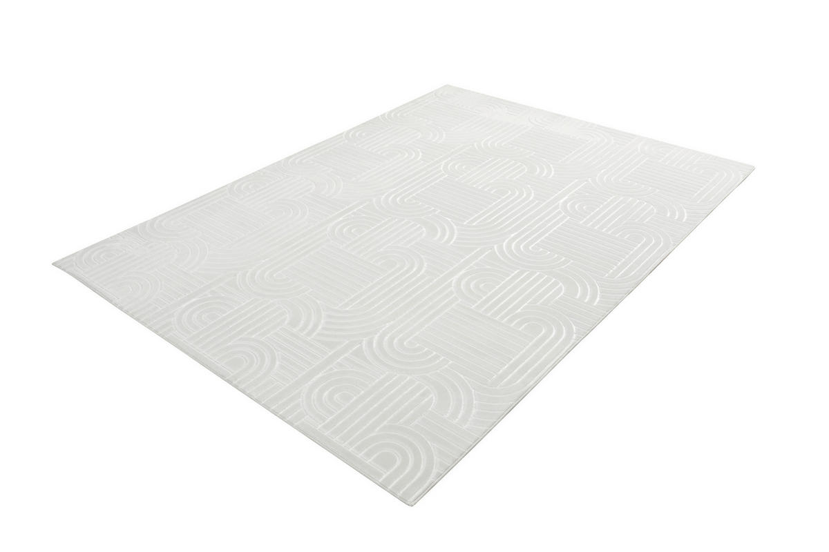 LÄUFER 80/150 cm Calma  - Weiß, Basics, Textil (80/150cm) - Kayoom