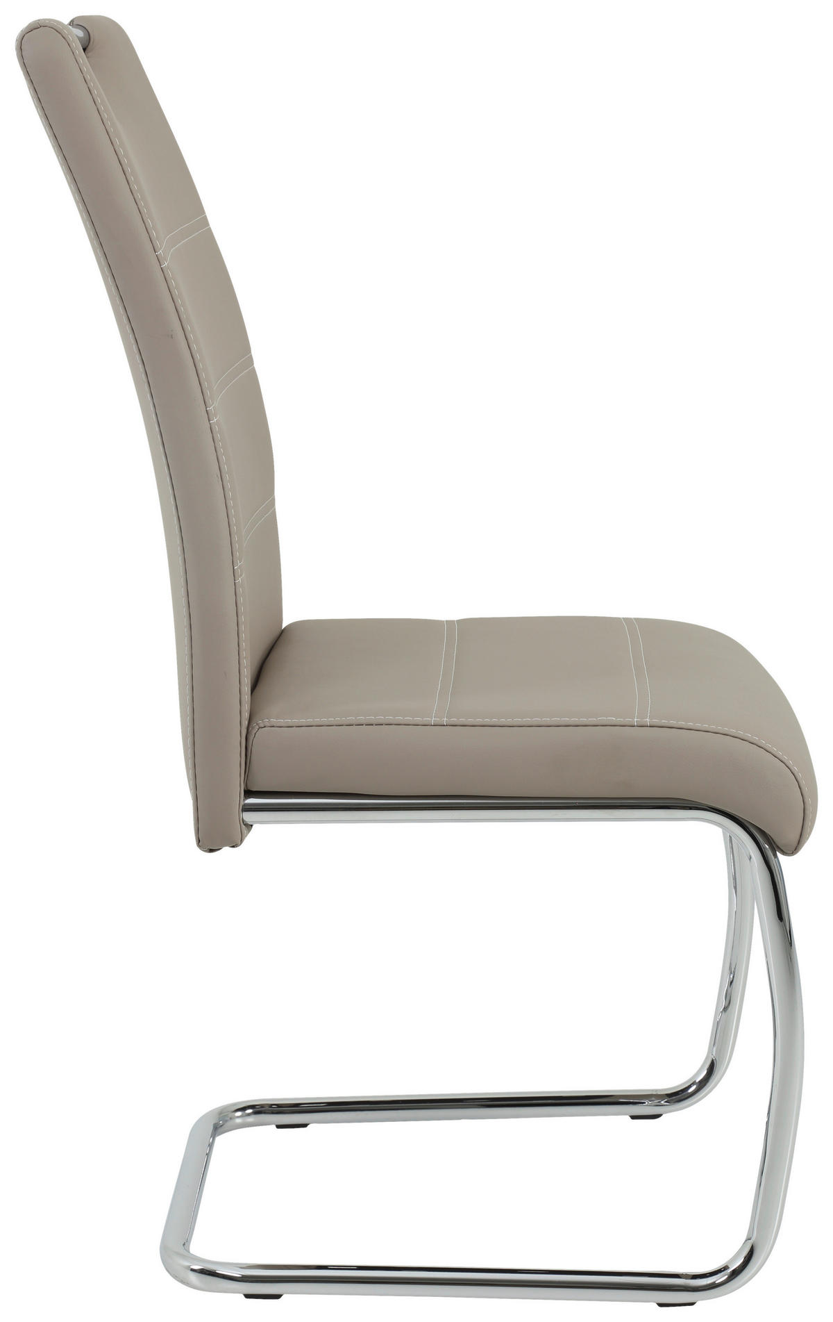 SCHWINGSTUHL  in Lederlook  - Chromfarben/Weiß, Design, Textil/Metall (43/98/59cm) - Carryhome