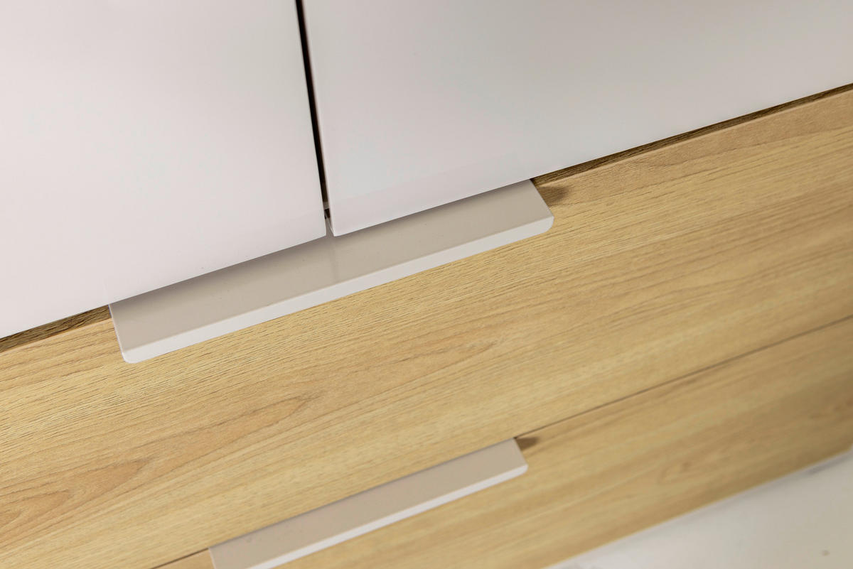 DREHTÜRENSCHRANK Eichefarben, Kaschmir  - Kaschmir/Eichefarben, Konventionell, Holzwerkstoff/Metall (122/200/58cm) - Xora