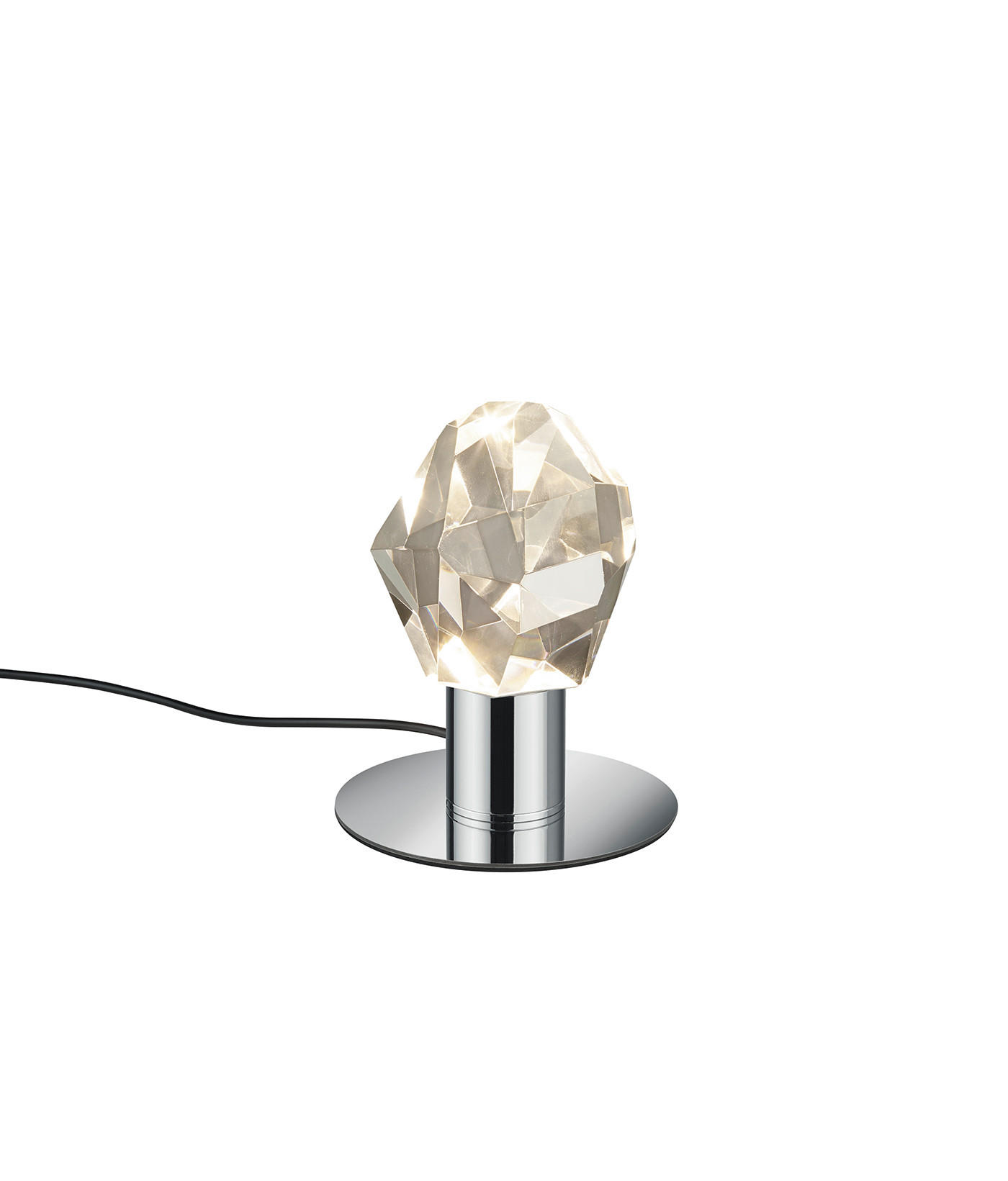 Trio Leuchten Led-Tischleuchte Verano Chrom, Transparent 17 cm