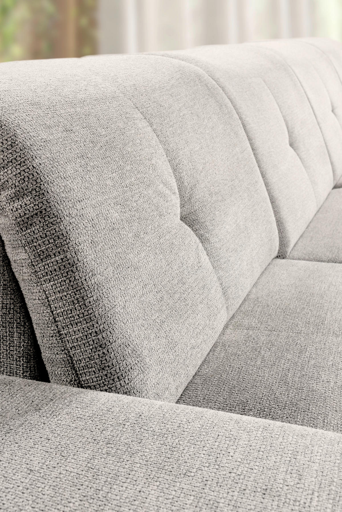 WOHNLANDSCHAFT Beige Chenille  - Beige/Grau, KONVENTIONELL, Kunststoff/Textil (240/340/188cm) - Carryhome