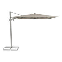 AMPELSCHIRM 330 x 270 cm Taupe  - Taupe/Silberfarben, KONVENTIONELL, Textil/Metall (330/270cm) - Suncomfort by Glatz