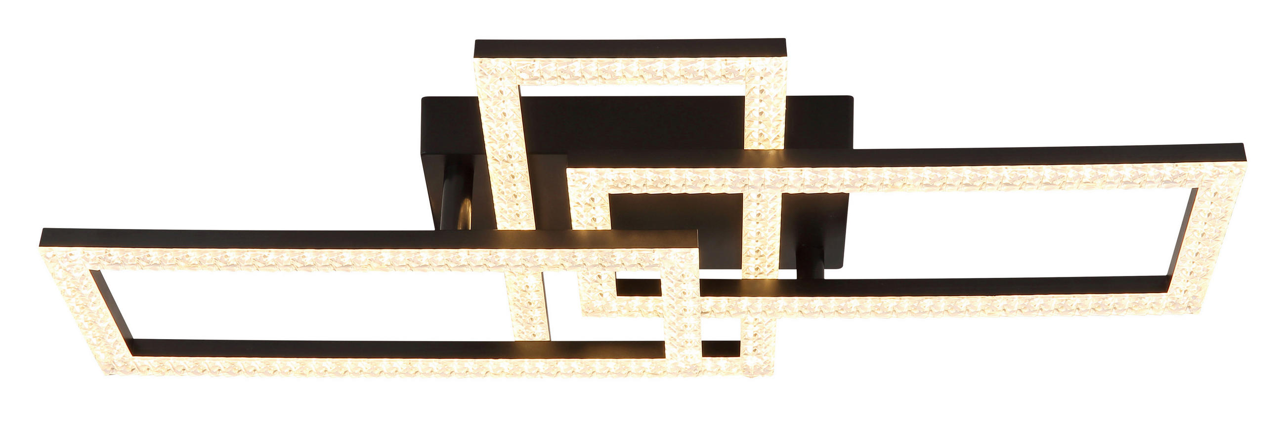 PLAFONIERĂ CU LED - străveziu/negru, Design, plastic (61,4/34/9,3cm) - Globo