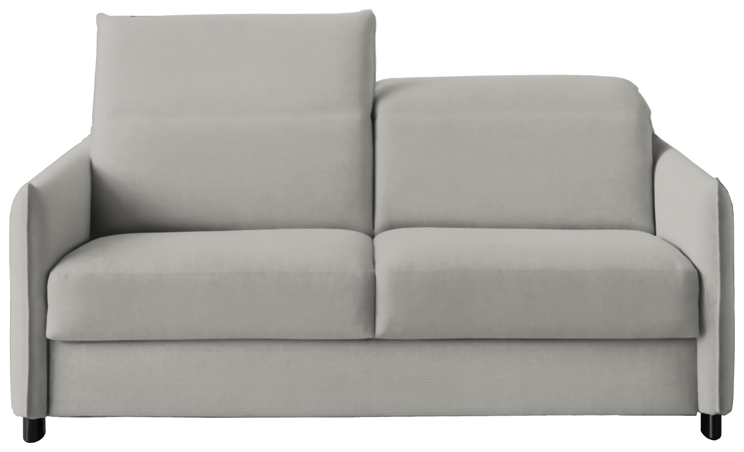 SCHLAFSOFA Florenz in Cord, Velours Grau  - Schwarz/Grau, KONVENTIONELL, Textil/Metall (188/84-105/100cm) - Bali
