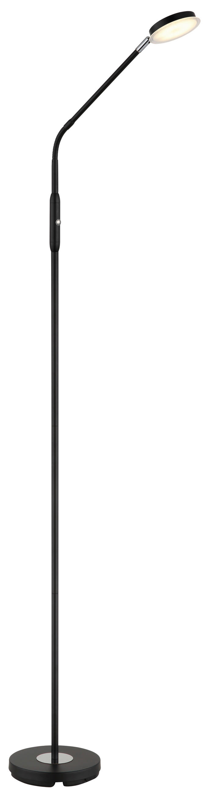 LED-STEHLEUCHTE 52/20/173 cm    - Klar/Schwarz, Design, Kunststoff/Metall (52/20/173cm) - Globo