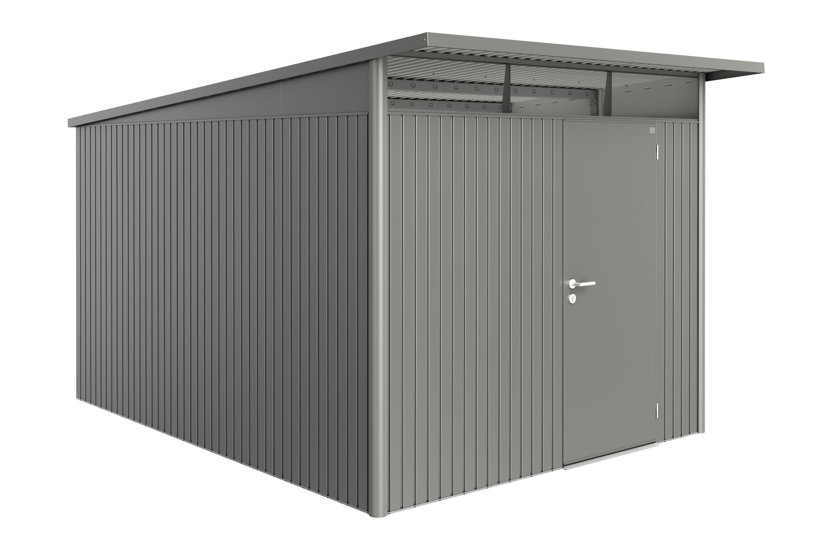 GERÄTEHAUS 260/222/380 cm  - Anthrazit, Basics, Metall (260/222/380cm) - Biohort