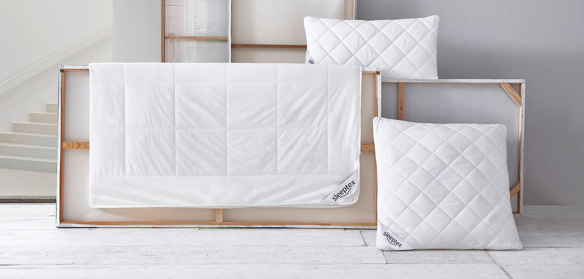 PROŠIVENI JASTUK  60/80 cm       - bela, Osnovno, tekstil (60/80cm) - Sleeptex