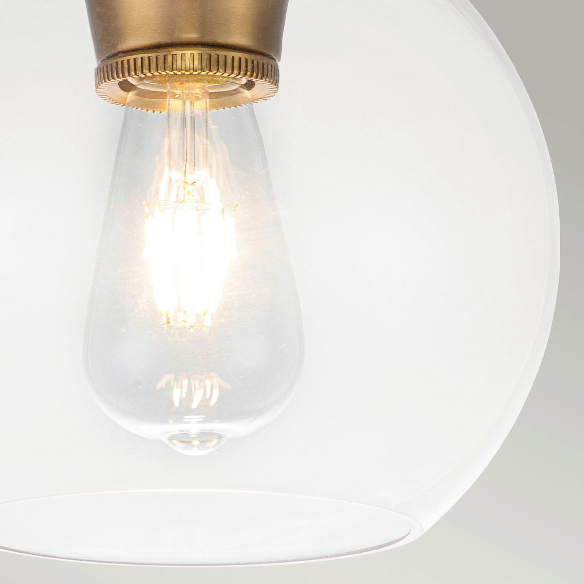 DECKENLEUCHTE  21.6/23.5 cm    - Messingfarben, Konventionell, Glas/Metall (21.6/23.5cm) - Elstead Lighting