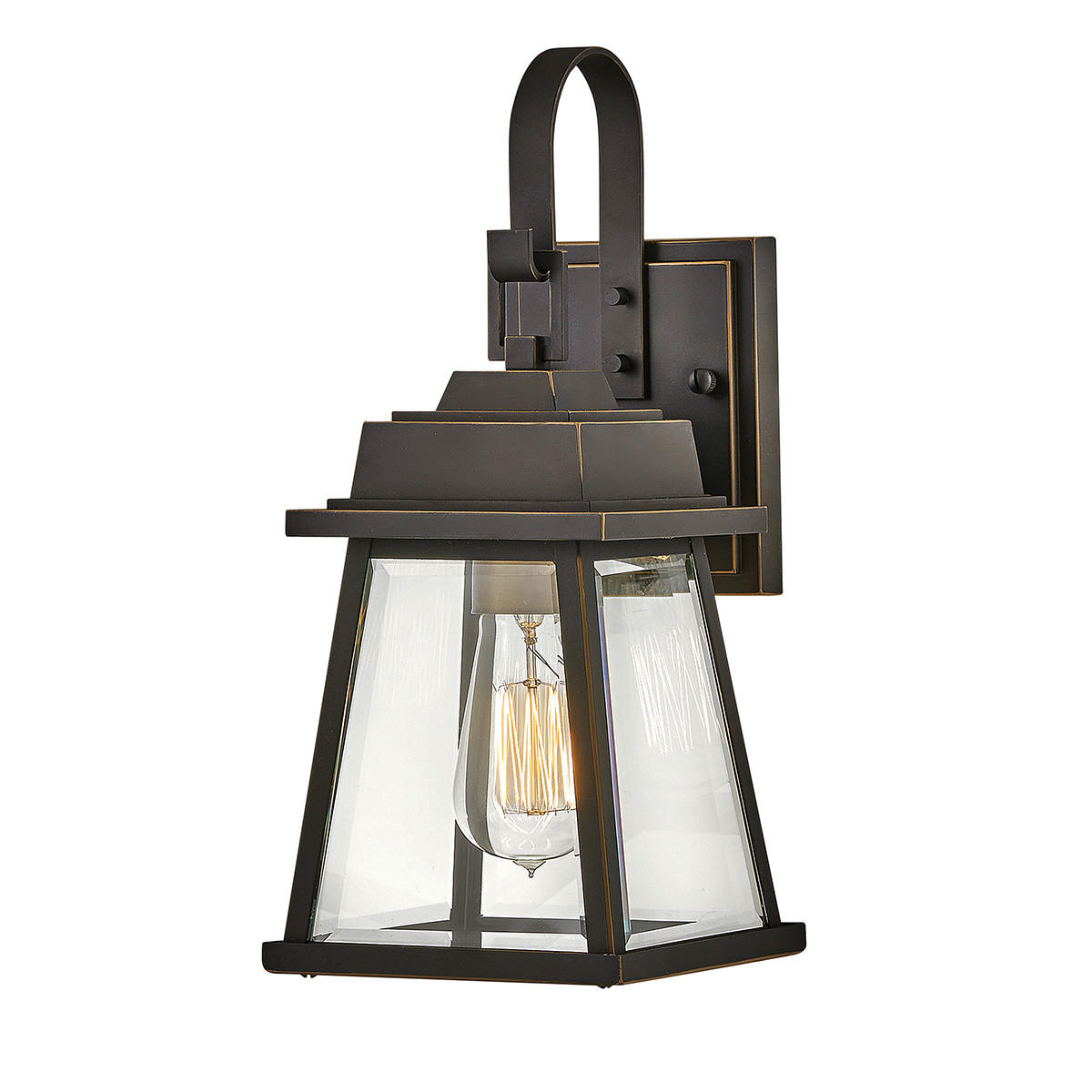 AUSSENWANDLEUCHTE - Messingfarben/Bronzefarben, Konventionell, Glas/Metall (13,6/18,/36,2cm) - Elstead Lighting