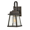 AUSSENWANDLEUCHTE - Messingfarben/Bronzefarben, Konventionell, Glas/Metall (13,6/18,/36,2cm) - Elstead Lighting