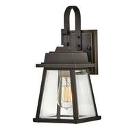 AUSSENWANDLEUCHTE - Messingfarben/Bronzefarben, Konventionell, Glas/Metall (13,6/18,/36,2cm) - Elstead Lighting