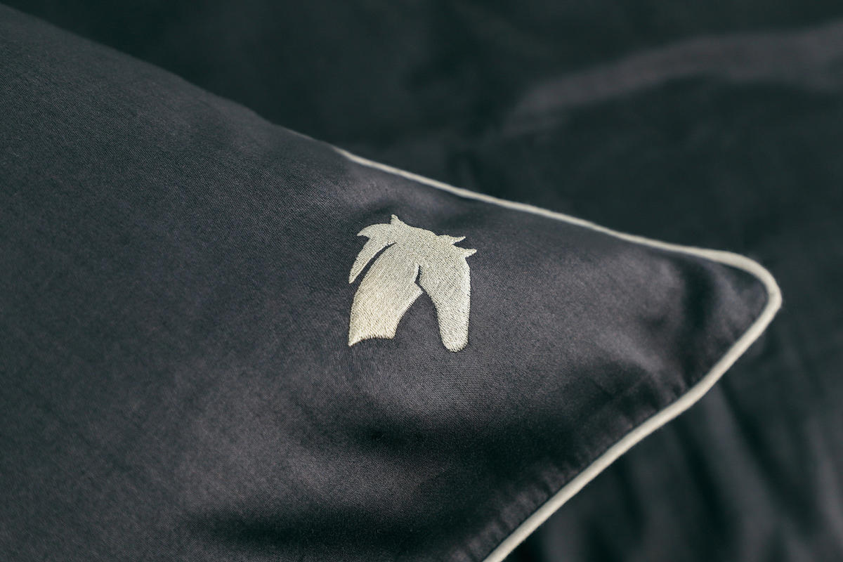 WENDEBETTWÄSCHE Marcel.Remus.Design - Palma anthrazit Satin 135/200 cm  - Anthrazit, Design, Textil (135/200cm)
