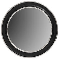 WANDSPIEGEL 58/58/3 cm  - Silberfarben/Schwarz, Lifestyle, Glas/Metall (58/58/3cm) - Kayoom