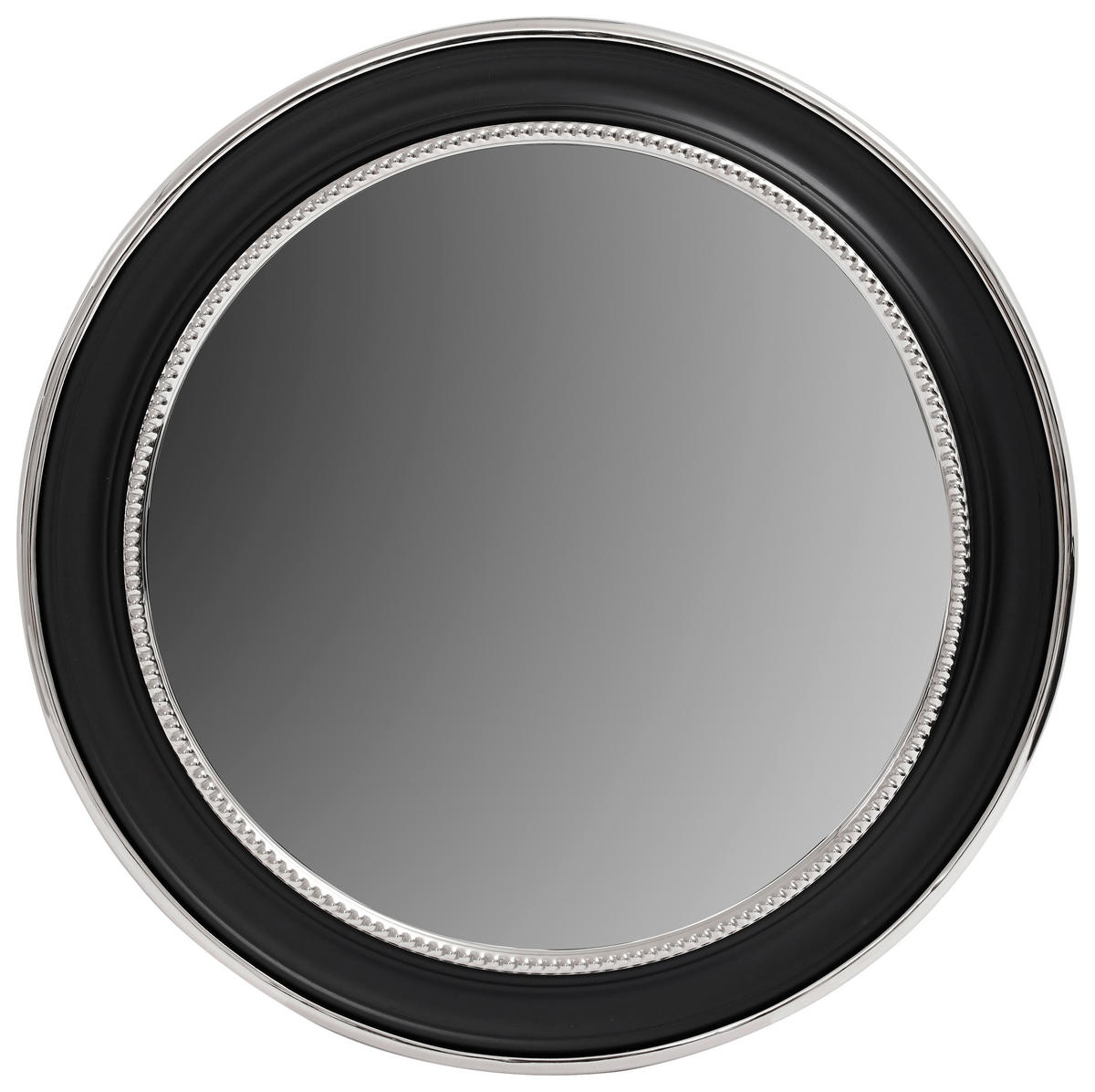 WANDSPIEGEL 58/58/3 cm  - Silberfarben/Schwarz, Lifestyle, Glas/Metall (58/58/3cm) - Kayoom