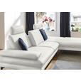 ECKSOFA in Echtleder Weiß  308/195 cm  - Schwarz/Weiß, Design, Leder/Metall (308/195cm) - Dieter Knoll