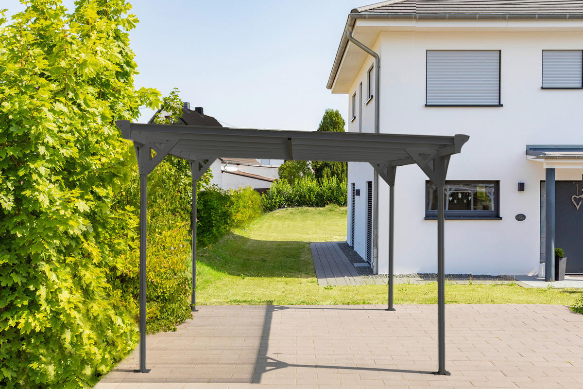 CARPORT - Anthrazit, Basics, Kunststoff/Metall (305/232/503cm)
