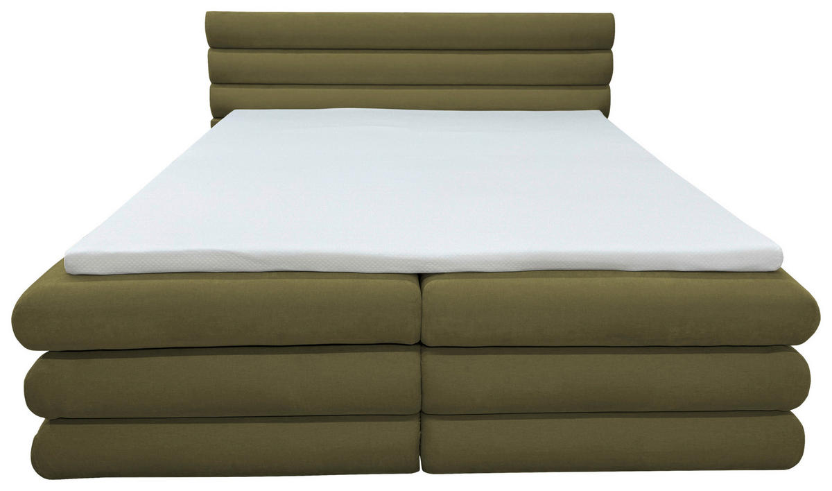 BOXBETT 180/200 cm  in Olivgrün  - Olivgrün, MODERN, Textil (180/200cm) - Livetastic