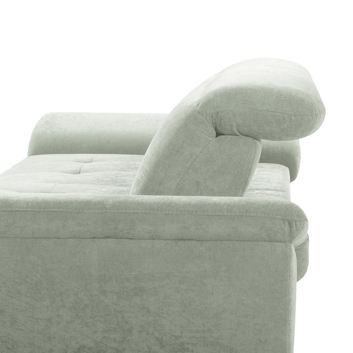 ECKSOFA  Webstoff Mintgrün  - Schwarz/Mintgrün, Design, Textil/Metall (268/195cm) - Livetastic