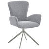 ARMLEHNSTUHL  in Eisen Jacquard, Flachgewebe  - Grau, Design, Textil/Metall (63/92/63cm) - Valdera