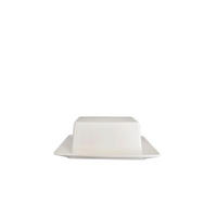 BUTTERDOSE Keramik Porzellan  - Weiß, Basics, Keramik (12,6/9,5cm) - Novel