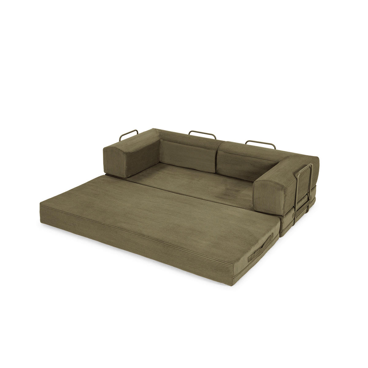 SCHLAFSOFA Cord Grün  - Grün, MODERN, Textil (200/70/90cm) - Livetastic