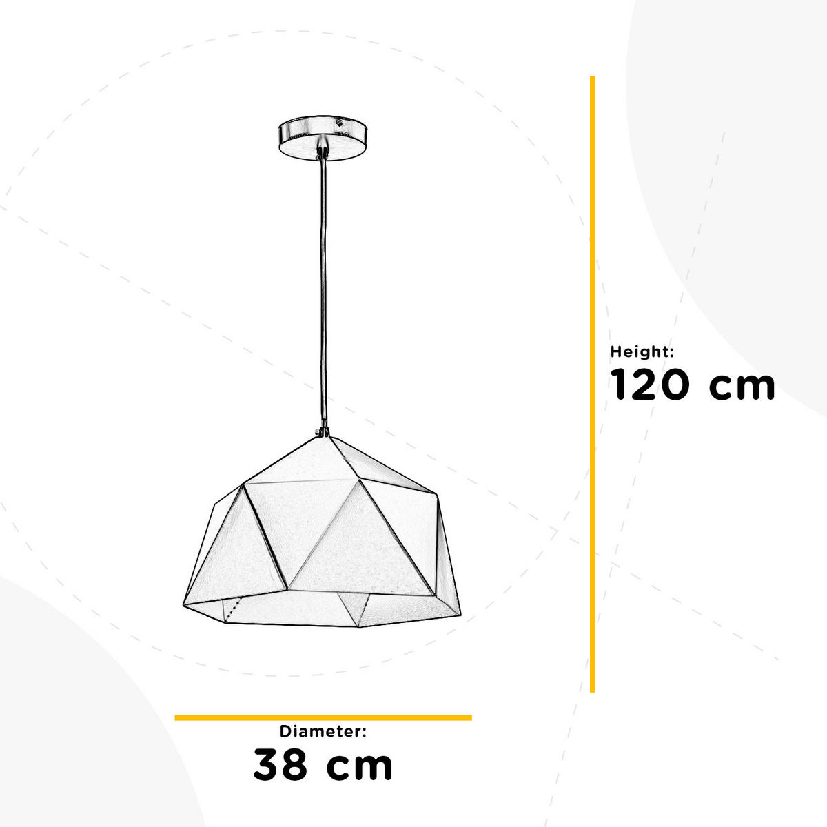 ZÁVĚSNÉ SVÍTIDLO, 38/120 cm  - černá/barvy zlata, Design, kov (38/120cm)
