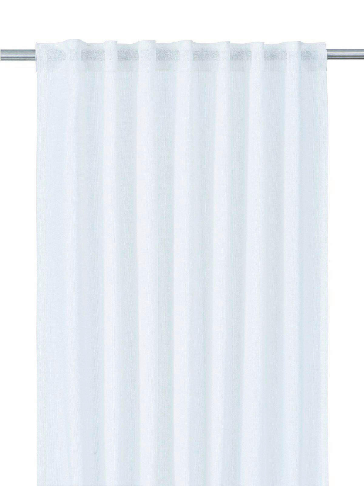 FERTIGVORHANG transparent  - Weiß, Basics, Textil (140/350cm)