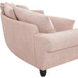 BIGSOFA Flachgewebe Rosa  - Schwarz/Rosa, KONVENTIONELL, Holz/Textil (290/78/115cm) - Carryhome