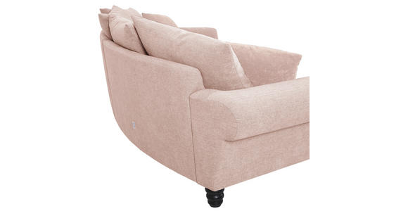 BIGSOFA in Flachgewebe Rosa  - Schwarz/Rosa, KONVENTIONELL, Holz/Textil (290/78/115cm) - Carryhome