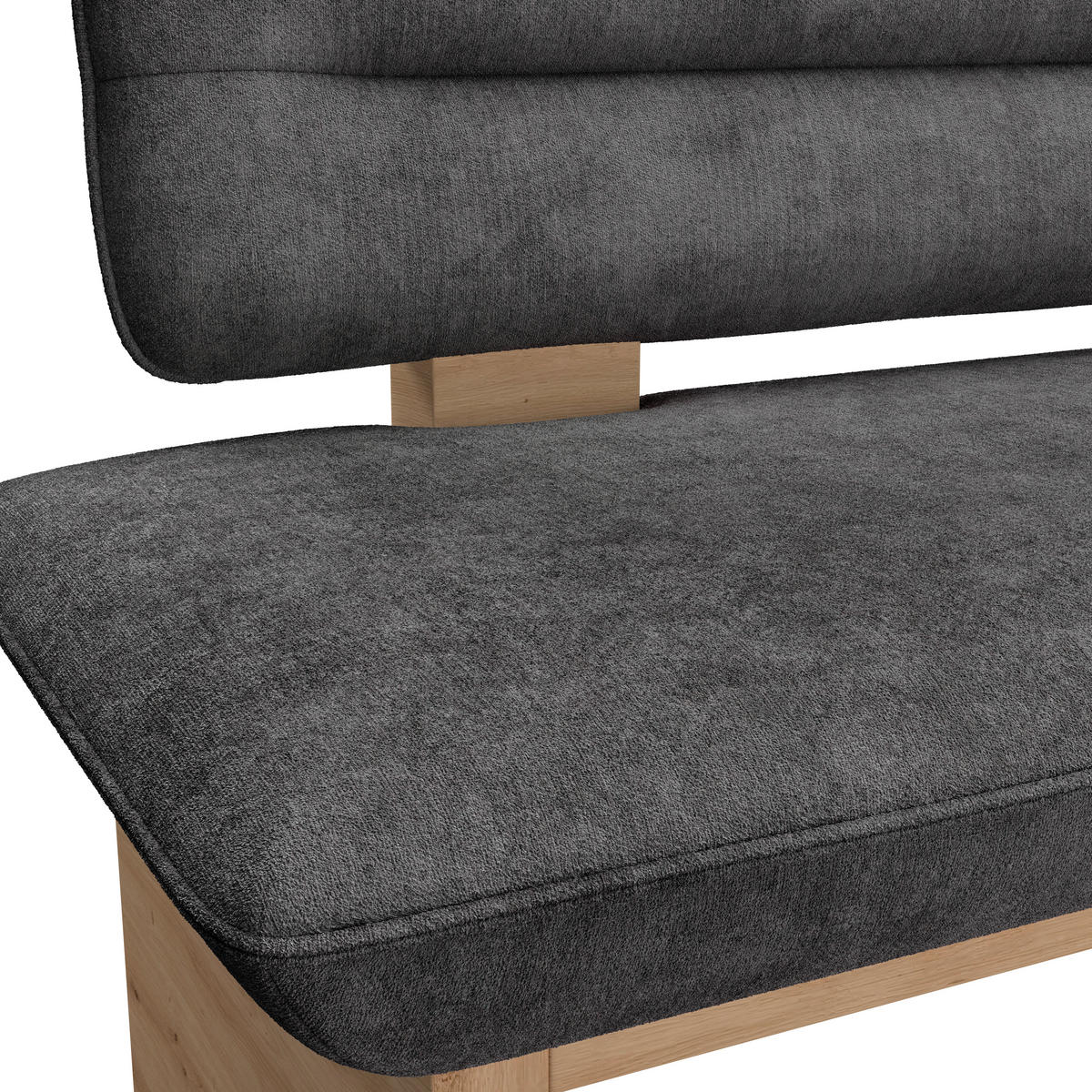 SITZBANK 140/87/67 cm Webstoff Schwarz  - Eichefarben/Schwarz, KONVENTIONELL, Textil (140/87/67cm) - James Wood
