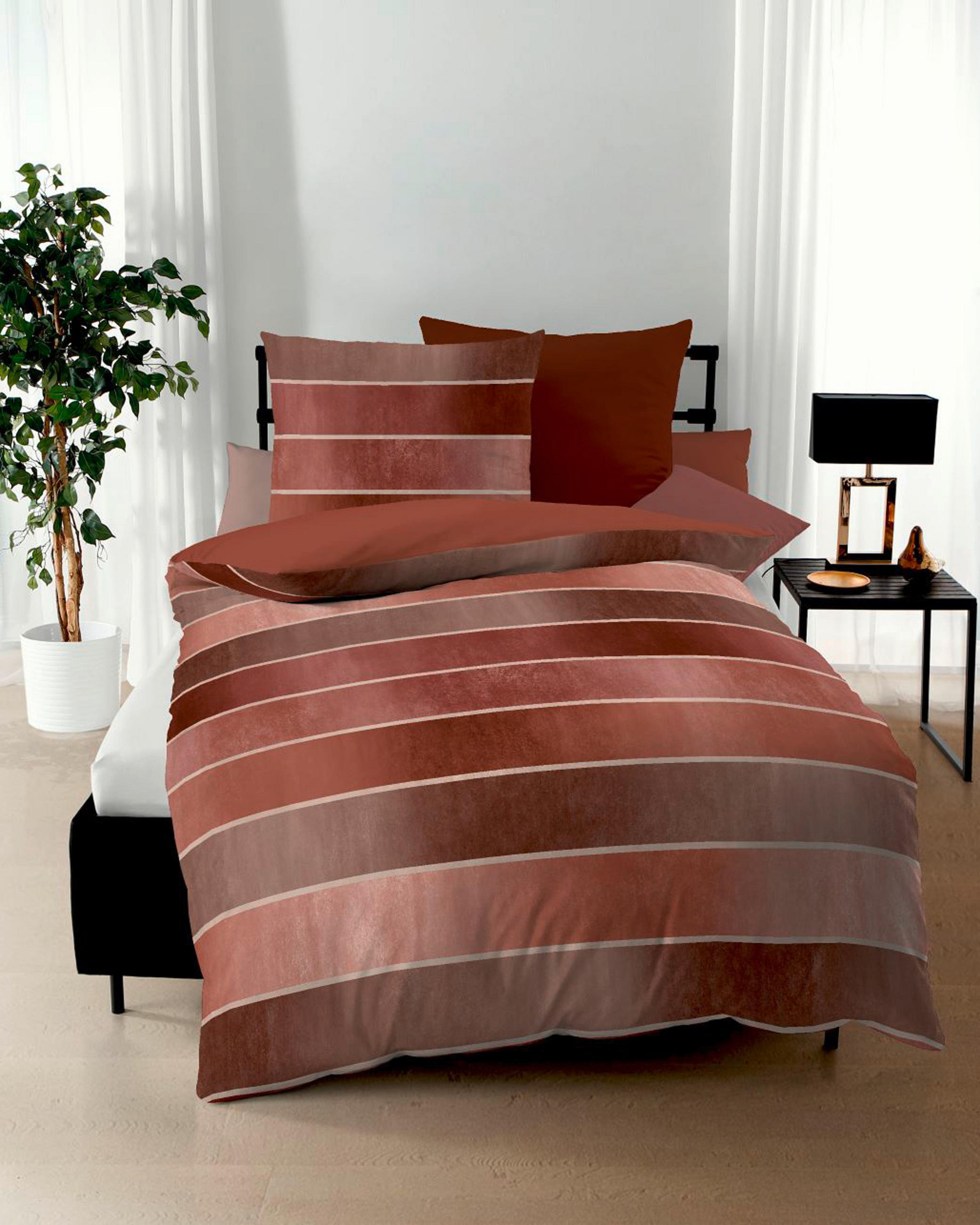 POSTELJINA TIMELESS 200/200 cm saten braon  - braon, Dizajnerski, tekstil (200/200cm) - Kaeppel