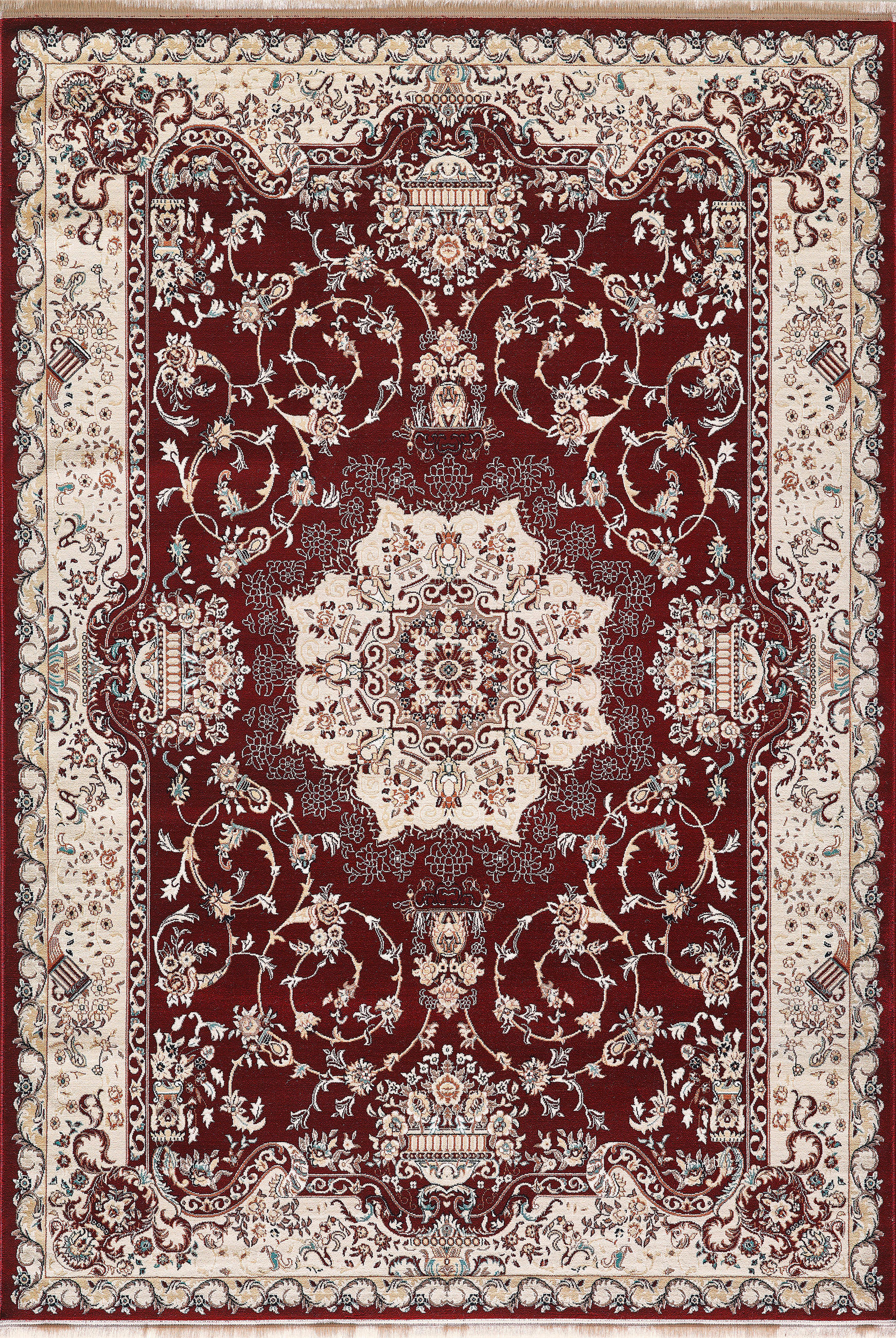 VINTAGE-TEPPICH 120/170 cm Semerkand Dunkelrot, Beige  - Beige/Dunkelrot, LIFESTYLE, Textil (120/170cm) - Novel