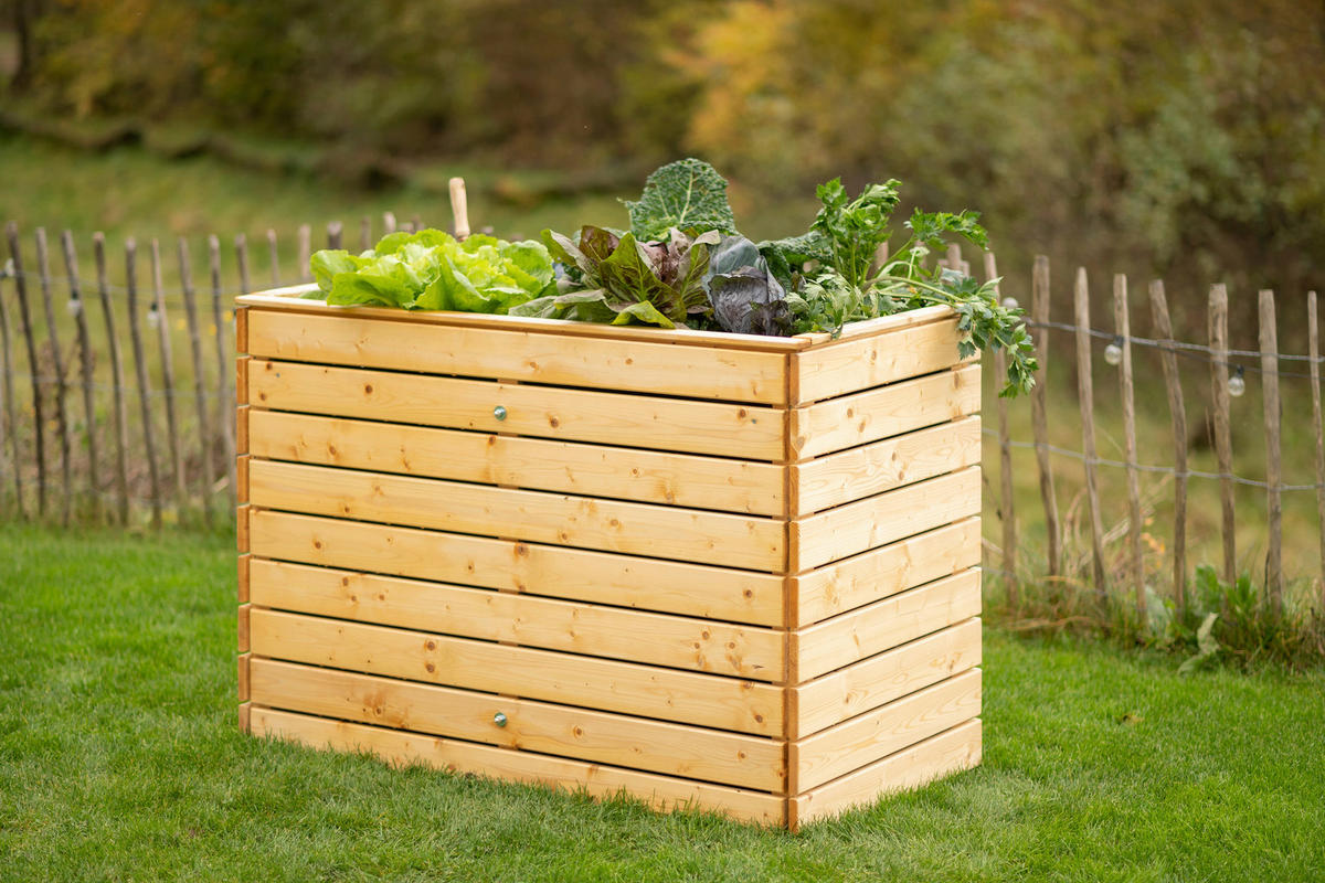 VYVÝŠENÝ ZÁHON   - farba smreka, Basics, drevo (70/90/130cm)