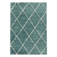 LÄUFER 80/250 cm Alvor 3401 blau  - Blau, Basics, Textil (80/250cm) - Novel